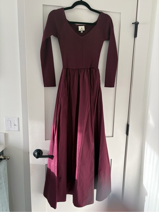 Tuckernuck Dresses & Skirts - Tuckernuck Burgundy Long-Sleeve V-Neck Maxi Dress